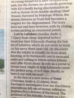 Lost in Lullabies in The Observer Lost in Lullabies in The Observer